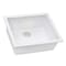 Ruvati 23 x 17 inch Granite Composite Undermount Single Bowl Kitchen Sink Arctic White RVG2023WH - alternate 1
